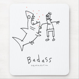 Alfombrilla De Ratón Sacador del tiburón de Badass
