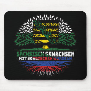 Alfombrilla De Ratón Sachsen Sächsisch Sorbisch Sorben Baum Bandera Wur