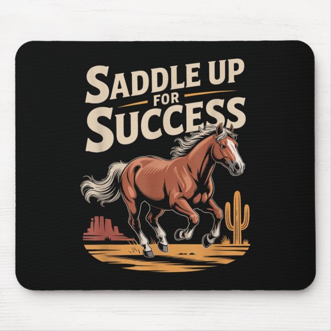 Alfombrilla De Ratón Saddle Up For Success Western Motivation  (Frente)