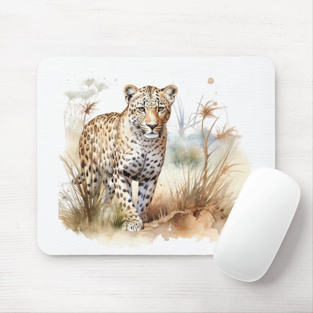 Alfombrilla De Ratón Safari de Animales Leopardo (Con ratón)