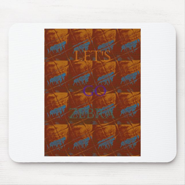 Alfombrilla De Ratón Safari de Savannah dejemos ir a Zebra Hakuna Matat (Frente)