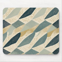Alfombrilla De Ratón Sage Coastal Batik Parang Inspirado en Geométrico