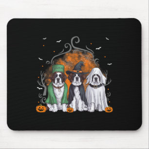 Alfombrilla De Ratón Saint Bernard St. Bernard Dog Halloween Ghost Cost