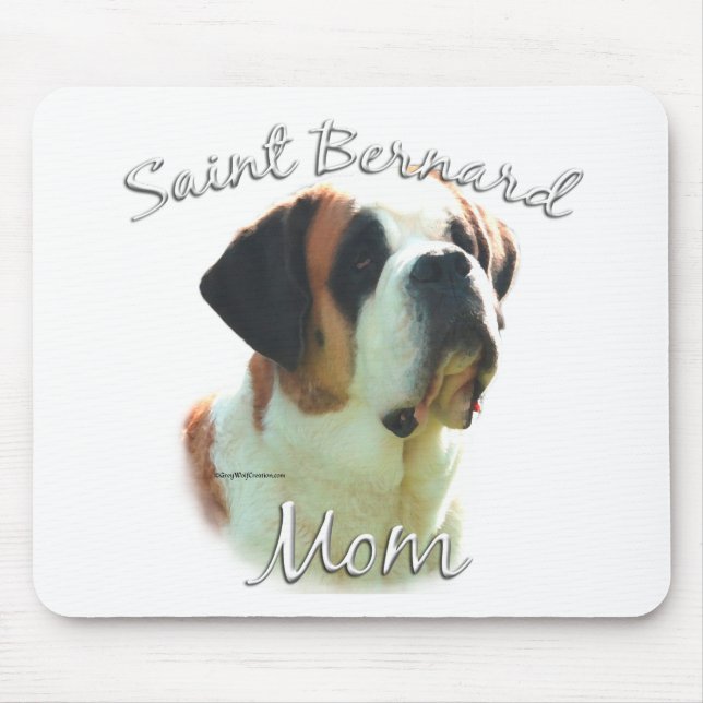 Alfombrilla De Ratón Saint Bernard (suave) Mamá 2 (Frente)