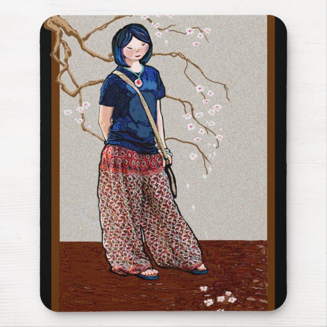 Alfombrilla De Ratón Sakura chica versión 2 (Frente)