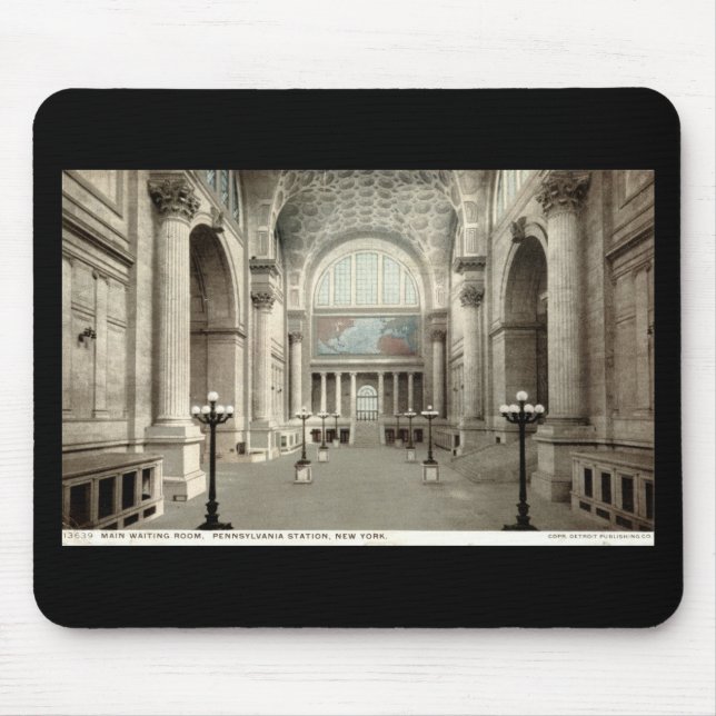 Alfombrilla De Ratón Sala de espera, Pennsylvania Station NY 1913 Vinta (Frente)