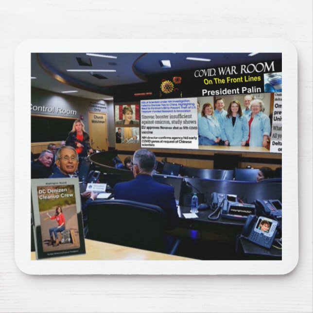 Alfombrilla De Ratón Sala de guerra de Covid. (Frente)