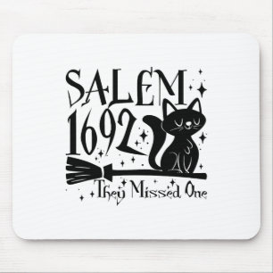 Alfombrilla De Ratón Salem 1692 Halloween Gracioso Se Perdieron Un Gato