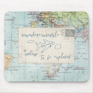 Alfombrilla De Ratón Salga y explore de la cita y trace