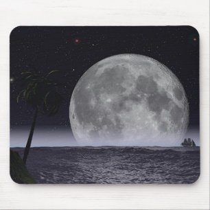 Alfombrilla De Ratón Salida de la luna Tropica