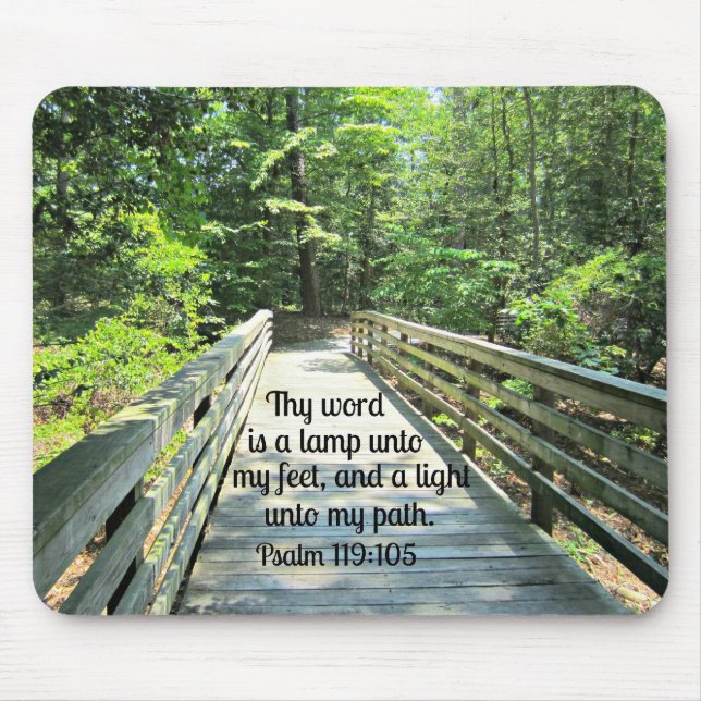 Alfombrilla De Ratón Salmo 119:105 Tu palabra es una lámpara... (Frente)