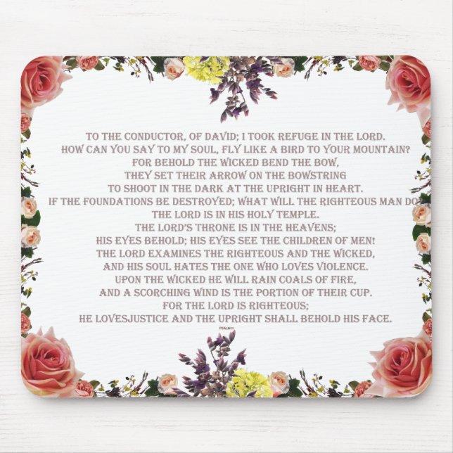 Alfombrilla De Ratón Salmo 11, El Señor Amó La Justicia, (Frente)