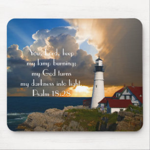 Alfombrilla De Ratón Salmo 18:28 Faro Mousepad