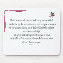 Salmo 1 Arte - Bendito recto con diseño floral