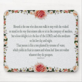 Alfombrilla De Ratón Salmo 1 Camino de arte de las escrituras de los ju