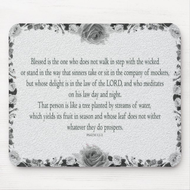 Alfombrilla De Ratón Salmo 1, sin paso de caminata malintencionado, Ace (Frente)