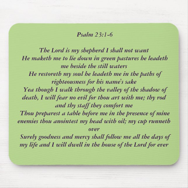 Alfombrilla De Ratón Salmo 23 Mousepad (Frente)