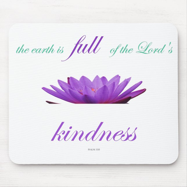 Alfombrilla De Ratón Salmo-33, La Tierra está llena de la bondad del Se (Frente)