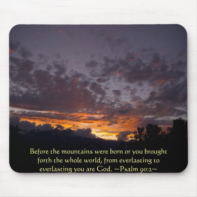 Alfombrilla De Ratón Salmo 90:2 Sierra Sunset Mousepad (Frente)