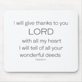 Alfombrilla De Ratón Salmo 9, te daré gracias SEÑOR,