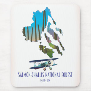 Alfombrilla De Ratón Salmon-Challis National Forest map