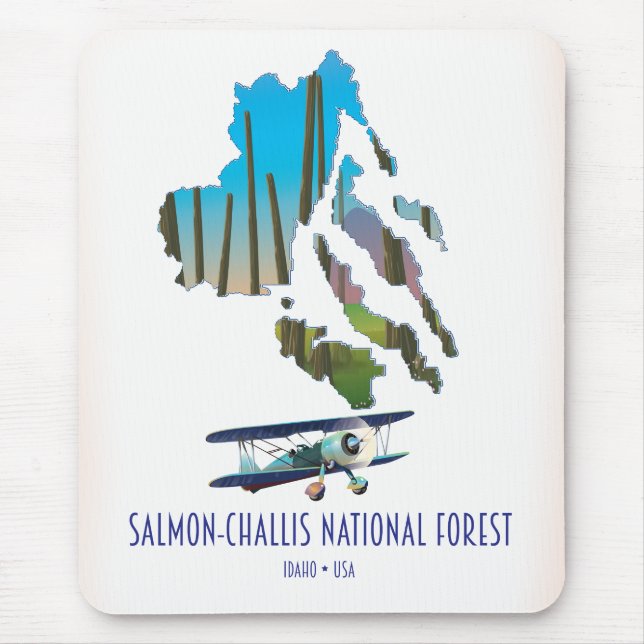 Alfombrilla De Ratón Salmon-Challis National Forest map (Frente)
