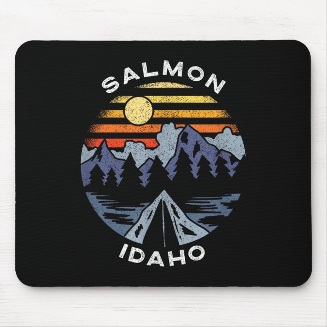Alfombrilla De Ratón Salmon Idaho Mountains Vacation Camping Souvenir  (Frente)