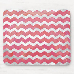 Alfombrilla De Ratón Salmon Swirl Chevron Pattern