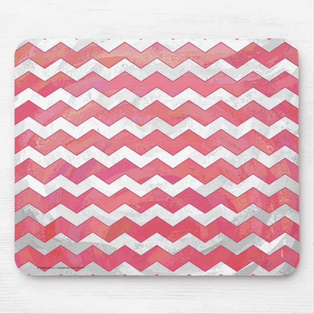 Alfombrilla De Ratón Salmon Swirl Chevron Pattern (Frente)