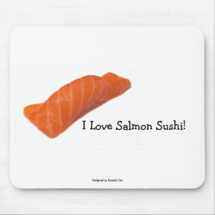 Alfombrilla De Ratón salmonsushi, I love Salmon Sushi!, diseñado por ..