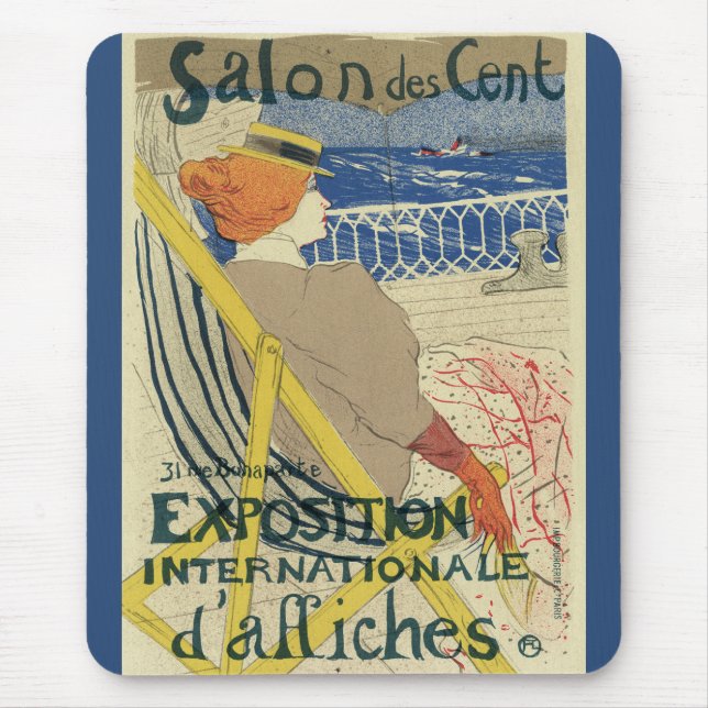 Alfombrilla De Ratón Salón de Centos de Toulouse Lautrec, Art Nouveau (Frente)