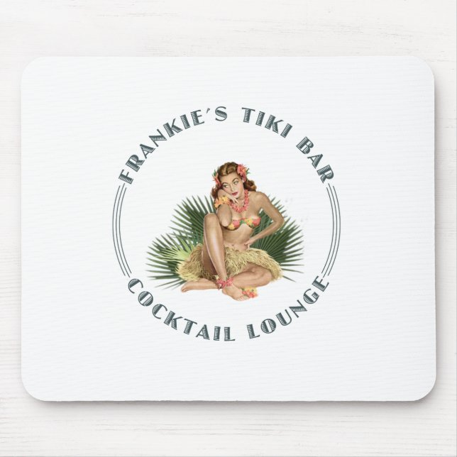 Alfombrilla De Ratón Salón de cócteles del Frankie's Tiki Bar Hula Chic (Frente)