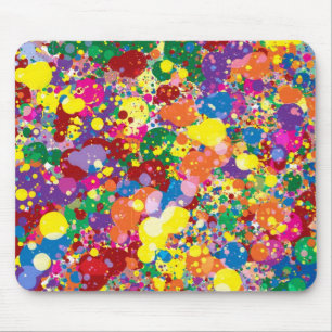 Alfombrilla De Ratón Salpicadura de la pintura del arco iris