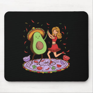 Alfombrilla De Ratón Salsa de aguacate bailando Cinco De Mayo
