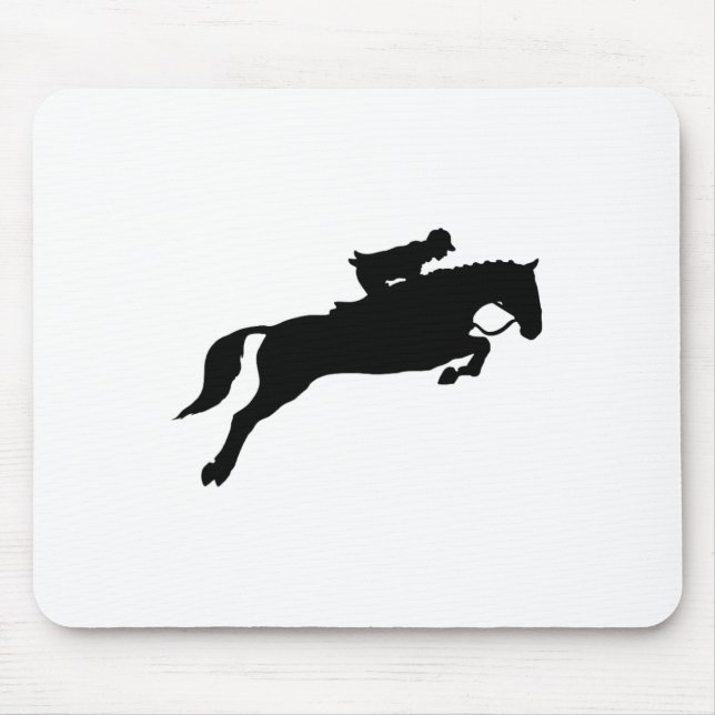 Alfombrilla De Ratón Saltando de caballos de carreras de Galloping (Frente)