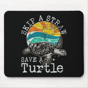 Alfombrilla De Ratón Saltar Una Paja Salvar Una Tortuga