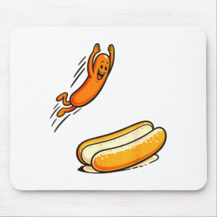 Alfombrilla De Ratón Salto alto de hotdog 