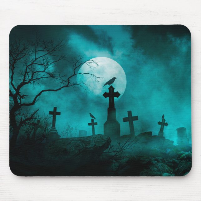Alfombrilla De Ratón Saltos de calabaza y brujas de Halloween #2 (Frente)