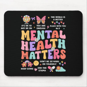 Alfombrilla De Ratón Salud Mental Autism Awareness Month Groovy