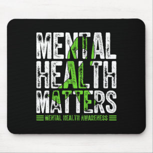 Alfombrilla De Ratón Salud Mental Conciencia Guerra De Apoyo De Cinta V