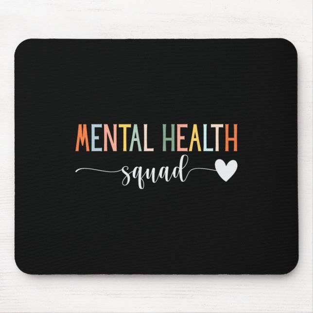 Alfombrilla De Ratón Salud Mental Escuadrón de Enfermedades Cerebrales  (Frente)