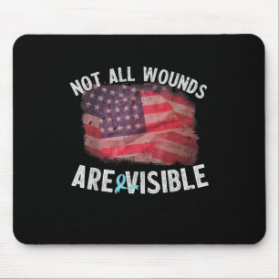 Alfombrilla De Ratón Salud Mental Postraumática del Veterano Militar TE
