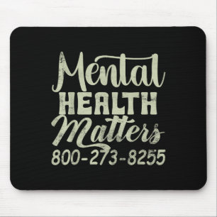 Alfombrilla De Ratón Salud Mental Retro S 800-273-8255 - Salud Mental