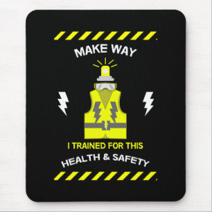 Alfombrilla De Ratón Salud Y Seguridad Divertidas   NEBOSH   Oficial   