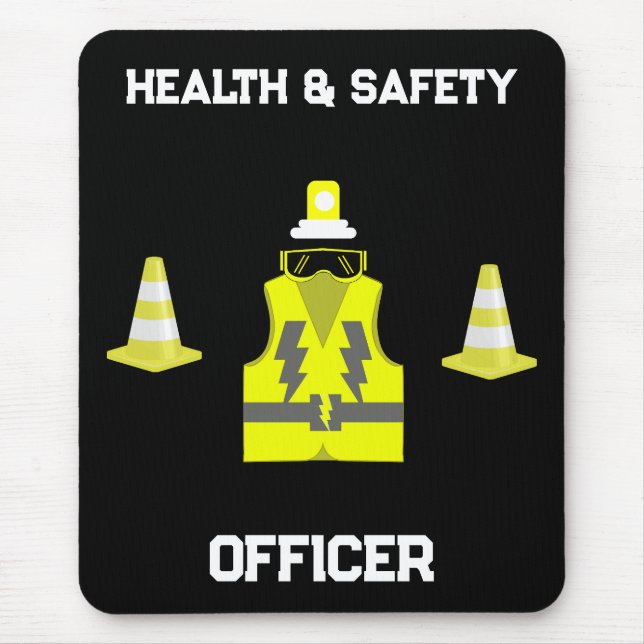 Alfombrilla De Ratón Salud Y Seguridad Divertidas | NEBOSH | Oficial (Frente)