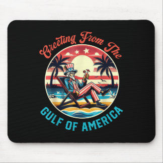 Alfombrilla De Ratón Saludo Retro Desde El Golfo De Ee.Uu. Trump