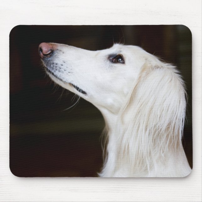 Alfombrilla De Ratón Saluki que mira para arriba (Frente)