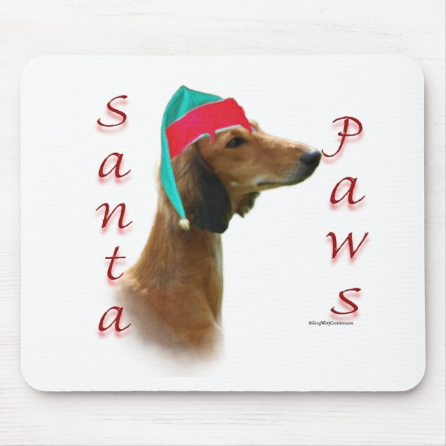 Alfombrilla De Ratón Saluki Santa Paws (Frente)