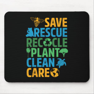Alfombrilla De Ratón Salvar a las abejas Rescate Animales Reciclar Plas