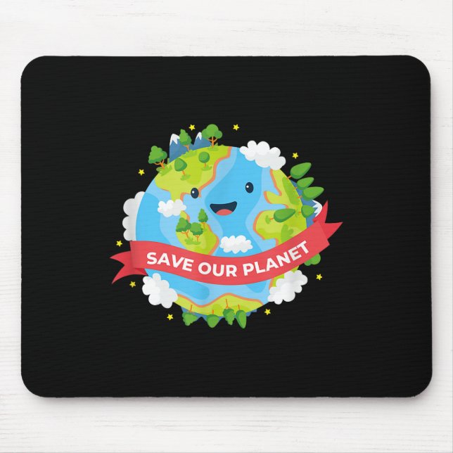 Alfombrilla De Ratón Salvar nuestro planeta Madre Tierra Proteger el me (Frente)